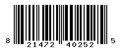 UPC barcode number 821472402525