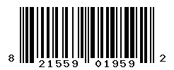 UPC barcode number 821559019592