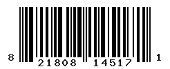 UPC barcode number 821808145171