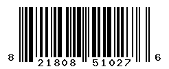 UPC barcode number 821808510276