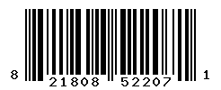 UPC barcode number 821808522071