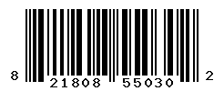 UPC barcode number 821808550302