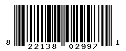 UPC barcode number 822138029971