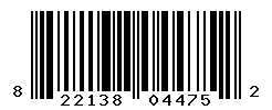 UPC barcode number 822138044752