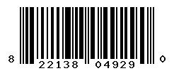 UPC barcode number 822138049290