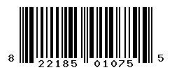 UPC barcode number 822185010755