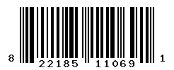 UPC barcode number 822185110691