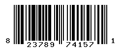 UPC barcode number 823789741571