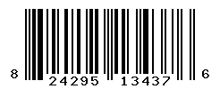UPC barcode number 824295134376