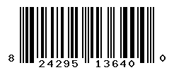 UPC barcode number 824295136400