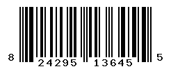 UPC barcode number 824295136455