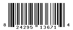 UPC barcode number 824295136714