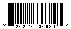 UPC barcode number 826215368243