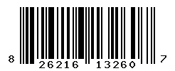UPC barcode 826216132607
