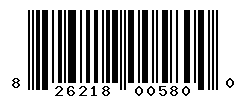 UPC barcode number 826218005800