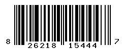 UPC barcode 826218154447