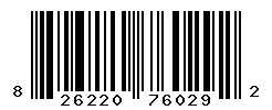 UPC barcode number 826220760292