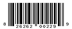 UPC barcode 826262002299