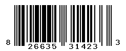 upc 826635314233 barcode image