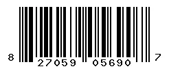 UPC 827059056907 barcode image