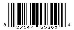 UPC barcode number 827147553004