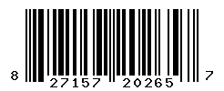 UPC barcode number 827157202657