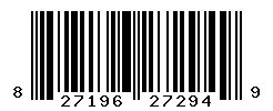 UPC barcode number 827196272949