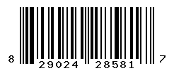 UPC barcode number 829024285817