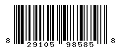 UPC barcode 829105985858
