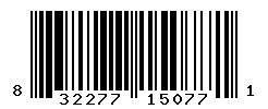 UPC barcode number 832277150771