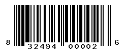 UPC barcode number 832494000026