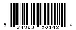 UPC barcode 834893001420