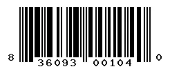 UPC barcode 836093001040