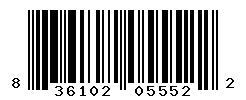 UPC barcode number 8361025055522