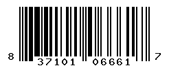 UPC barcode number 837101066617