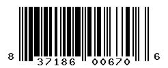 UPC barcode 837186006706
