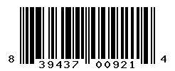 UPC barcode 839437009214
