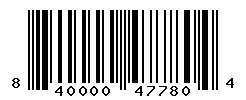 UPC barcode number 840000477804