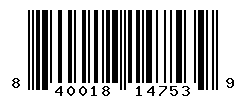 UPC barcode number 840018147539