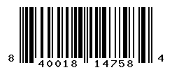UPC barcode number 840018147584