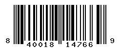 UPC barcode number 840018147669