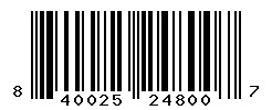 UPC barcode number 840025248007
