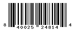 UPC barcode number 840025248144