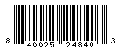UPC barcode number 840025248403
