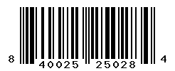 UPC barcode number 840025250284
