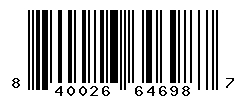 UPC barcode number 840026646987