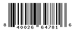 UPC barcode number 840026647816