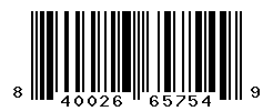 UPC barcode number 840026657549