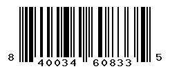 UPC barcode number 840034608335