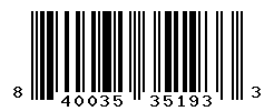 UPC barcode number 840035351933